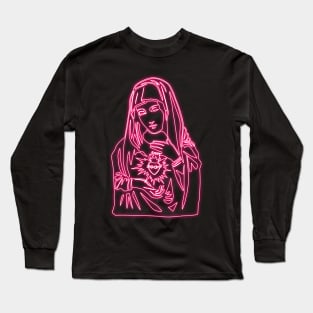 Pink Neon - Immaculate Heart of Mary Long Sleeve T-Shirt